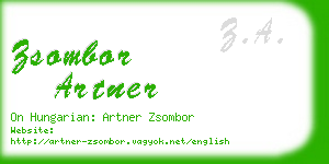 zsombor artner business card